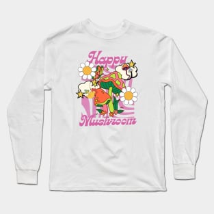 Happy Mushroom Long Sleeve T-Shirt